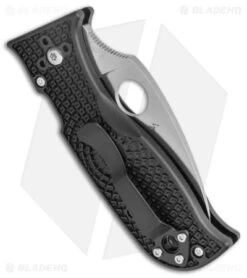 Spyderco Lil' Temperance 3 Lightweight Knife Black FRN (2.9" Satin) C69PBK3 -Spyderco Sales Spyderco Lil Temperance 3 Lightweight Black FRN Satin BHQ 106817 jr side