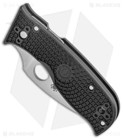 Spyderco Lil' Temperance 3 Lightweight Knife Black FRN (2.9" Satin Serr) C69SBK3 4 Spyderco Lil' Temperance 3 Lightweight Knife Black FRN (2.9" Satin Serr) C69SBK3 - Image 2