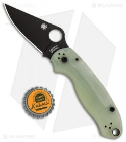 Spyderco M4 Para 3 Knife Natural G-10 (3" Black) C223GM4PBK Exclusive -Spyderco Sales Spyderco M4 Para 3 Natural G 10 Black C223GM4PBK BHQ 71565 jr bottlecap