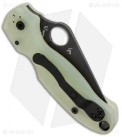 Spyderco M4 Para 3 Knife Natural G-10 (3" Black) C223GM4PBK Exclusive -Spyderco Sales Spyderco M4 Para 3 Natural G 10 Black C223GM4PBK BHQ 71565 jr side
