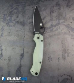 Spyderco M4 Paramilitary 2 Knife Natural G-10 (3.4" Black) C81GM4BKP2 Exclusive -Spyderco Sales Spyderco M4 Paramilitary 2 Knife Natural G 10 C81GM4BKP2 Exclusive BHQ71568 kp steel web 3