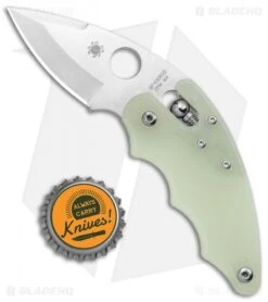 Spyderco Exclusive M4 Poliwog Ball Lock Knife Natural G-10 (2.3" Satin) -Spyderco Sales Spyderco M4 Poliwog Natural G 10 C98GM4P BHQ 103847 jr bottlecap