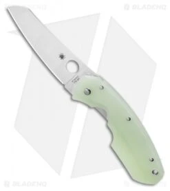 Spyderco Anso Rock Lobster Liner Lock Knife Natural G-10 (3.75" Satin CPM-M4)