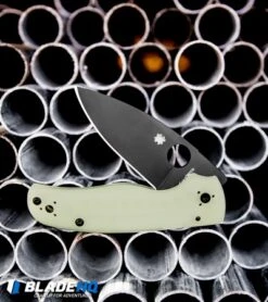 Spyderco M4 Shaman Compression Lock Knife Natural G-10 (3.6" Black) C229GM4PBK -Spyderco Sales Spyderco M4 Shaman Compression Lock Knife Natural G 10 Black C229GM4PBK BHQ 94947 kp holes web