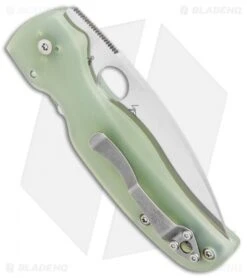 Spyderco M4 Shaman Compression Lock Knife Natural G-10 (3.6" Satin) C229GM4P -Spyderco Sales Spyderco M4 Shaman Compression Lock Natural G 10 Satin C229GM4P BHQ 91408 jr side