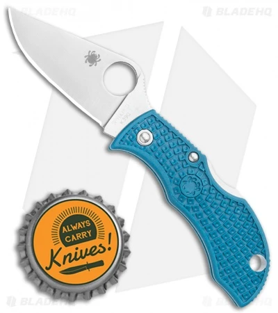 Spyderco ManBug Lightweight Blue FRN Pocket Knife (1.95" Satin K390) MFPK390 6 Spyderco ManBug Lightweight Blue FRN Pocket Knife (1.95" Satin K390) MFPK390 - Image 4