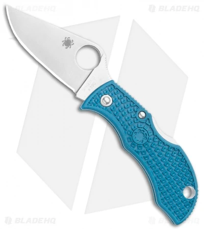 Spyderco ManBug Lightweight Blue FRN Pocket Knife (1.95" Satin K390) MFPK390 3 Spyderco ManBug Lightweight Blue FRN Pocket Knife (1.95" Satin K390) MFPK390