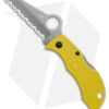 Spyderco Manbug Salt H2 Lightweight Knife Yellow (1.9" Satin Full Serr) MYLS -Spyderco Sales Spyderco Manbug Salt H2 Lightweight Knife Yellow 1in Satin Full Serr BHQ 50835 td