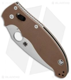 Spyderco Manix 2 Folding Knife Brown G-10 (3.375" Satin M390) C101GPBN2 -Spyderco Sales Spyderco Manix 2 Brown G 10 Satin C101GPBN2 BHQ 93652 jr spine