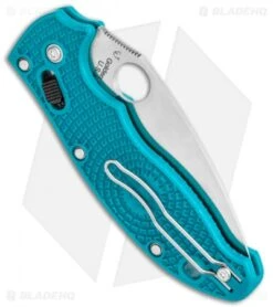 Spyderco Manix 2 Lightweight Ball Lock Knife Blue FRCP (3.4" Satin SPY27) -Spyderco Sales Spyderco Manix 2 Lightweight Ball Lock Blue FRCP Satin BHQ 106182 jr side