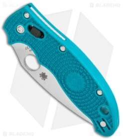 Spyderco Manix 2 Lightweight Ball Lock Knife Blue FRCP (3.4" Satin SPY27) -Spyderco Sales Spyderco Manix 2 Lightweight Ball Lock Blue FRCP Satin BHQ 106182 jr spine