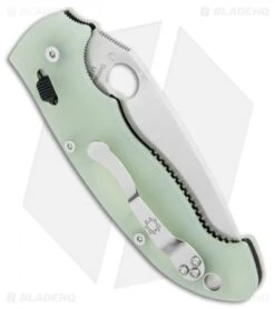 Spyderco Manix 2 XL M4 Natural G-10 Knife (3.88" Satin) C95GM4P2 Exclusive -Spyderco Sales Spyderco Manix 2 XL M4 Natural G 10 Satin C95GM4P2 BHQ 98794 jr side