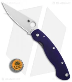 Spyderco Military Knife Dark Blue G-10 (4" Satin CPM-S110V) C36GPDBL 10 Spyderco Military Knife Dark Blue G-10 (4" Satin CPM-S110V) C36GPDBL -Spyderco Sales Spyderco Military Dark Blue G10 Satin BHQ 33040 er bottlecap