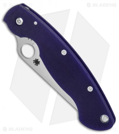 Spyderco Military Knife Dark Blue G-10 (4" Satin CPM-S110V) C36GPDBL 5 Spyderco Military Knife Dark Blue G-10 (4" Satin CPM-S110V) C36GPDBL - Image 3