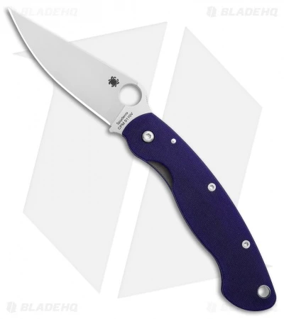 Spyderco Military Knife Dark Blue G-10 (4" Satin CPM-S110V) C36GPDBL 3 Spyderco Military Knife Dark Blue G-10 (4" Satin CPM-S110V) C36GPDBL