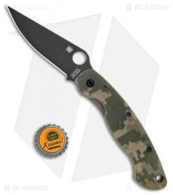 Spyderco Military Knife Digital Camo G-10 (4" Black) C36GPCMOBK -Spyderco Sales Spyderco Military Knife Digital Camo G 10 Black C36GPCMOBK BHQ 7161 jr bottlecap