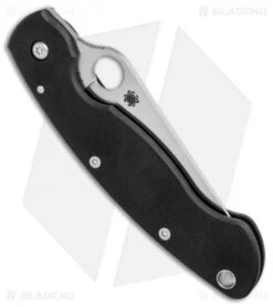 Spyderco Military Left-Hand Liner Lock Knife Black G-10 (4" Satin S30V) C36GPLE -Spyderco Sales Spyderco Military Left Hand black G10 satin BHQ 7164 er side 2
