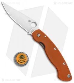 Spyderco Military Sprint Run Knife Burnt Orange G-10 (4" Satin Rex 45) C36GPBORE -Spyderco Sales Spyderco Military Sprint Run Burnt Orange G 10 Satin Rex C36GPBORE BHQ 85479 jr bottlecap