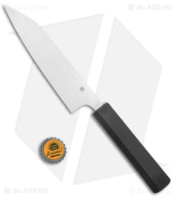 Spyderco Murray Carter Minarai 6" Funayuki Utility Kitchen Knife Black K16PBK -Spyderco Sales Spyderco Murray Carter Minarai 6in Funayuki Utilityi Kitchen Knife Black Satin BHQ 139726 jr bottlecap