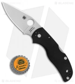 Spyderco Native 5 Lockback Knife Black G-10 (3" Satin) C41GP5 -Spyderco Sales Spyderco Native 5 Black G10 Satin BHQ 8024 er bottlecap