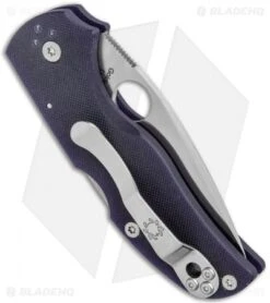 Spyderco Native 5 Knife Dark Blue G-10 (3" Satin CPM-S110V) C41GPDBL5 -Spyderco Sales Spyderco Native 5 Dark Blue G 10 Satin C41GPDBL5 BHQ 33044 jr side