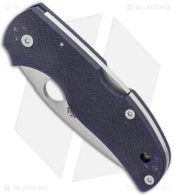 Spyderco Native 5 Knife Dark Blue G-10 (3" Satin CPM-S110V) C41GPDBL5 -Spyderco Sales Spyderco Native 5 Dark Blue G 10 Satin C41GPDBL5 BHQ 33044 jr spine