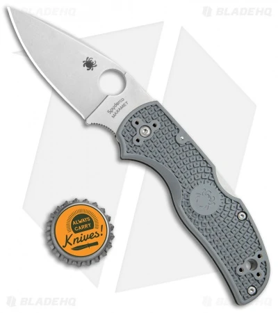 Spyderco Native 5 Lightweight Lockback Knife Gray FRN (3" Satin Maxamet) C41PGY5 6 Spyderco Native 5 Lightweight Lockback Knife Gray FRN (3" Satin Maxamet) C41PGY5 - Image 4