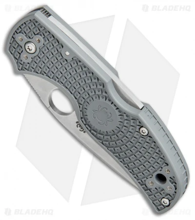 Spyderco Native 5 Lightweight Lockback Knife Gray FRN (3" Satin Maxamet) C41PGY5 4 Spyderco Native 5 Lightweight Lockback Knife Gray FRN (3" Satin Maxamet) C41PGY5 - Image 2