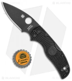 Spyderco Native 5 Lightweight Lockback Knife Black FRN (3" Black) C41PBBK5 -Spyderco Sales Spyderco Native 5 Lightweight LB Black FRN Black C41PBBK5 BHQ 85186 jr BOTTLECAP