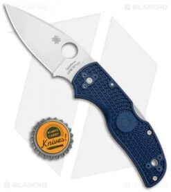 Spyderco Native 5 Lightweight Lockback Knife Blue FRN (3" Satin SPY27) C41PCBL5 -Spyderco Sales Spyderco Native 5 Lightweight LB Blue FRN Satin C41PCBL5 BHQ 112398 jr bottlecap 2