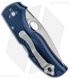 Spyderco Native 5 Lightweight Lockback Knife Blue FRN (3" Satin SPY27) C41PCBL5 -Spyderco Sales Spyderco Native 5 Lightweight LB Blue FRN Satin C41PCBL5 BHQ 112398 jr side 2