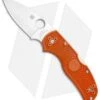 Spyderco Native 5 Lightweight Lockback Knife Orange FRN (3" Satin REX 45) -Spyderco Sales Spyderco Native 5 Lightweight LB Orange FRN Satin BHQ 106198 jr
