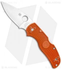Spyderco Native 5 Lightweight Lockback Knife Orange FRN (3" Satin REX 45)
