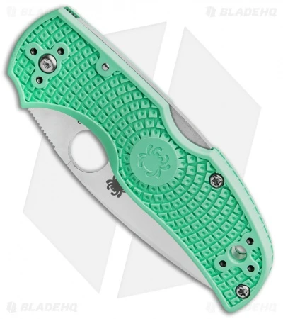 Spyderco Native 5 Exclusive M4 LW Lockback Knife Mint Green FRN (3" Satin) 4 Spyderco Native 5 Exclusive M4 LW Lockback Knife Mint Green FRN (3" Satin) - Image 2