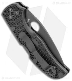 Spyderco Native 5 Lightweight S30V Lockback Knife FRN (3" Black Serr) C41PSBBK5 -Spyderco Sales Spyderco Native 5 Lightweight S30V LB FRN Black Serr C41PSBBK5 BHQ 30201 jr side