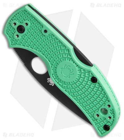 Spyderco Native 5 Exclusive M4 LW Lockback Knife Mint Green FRN (3" Black) 4 Spyderco Native 5 Exclusive M4 LW Lockback Knife Mint Green FRN (3" Black) - Image 2