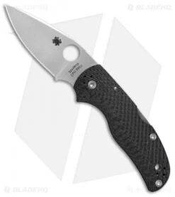 Spyderco Native 5 Knife Fluted Carbon Fiber (3" Satin CPM-S90V) C41CFFP5