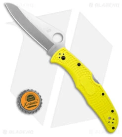 Spyderco Pacific Salt 2 Lockback Knife Yellow FRN (3.4" Satin H2) C91PYL2 -Spyderco Sales Spyderco Pacific Salt 2 Lockback Knife Yellow FRN 3in BHQ 112409 td size