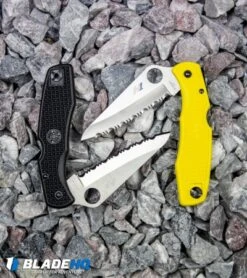 Spyderco Pacific Salt H-1 Knife C91SBK Black FRN (3.81" Satin Serr) 9 Spyderco Pacific Salt H-1 Knife C91SBK Black FRN (3.81" Satin Serr) -Spyderco Sales Spyderco Pacific Salt H 1 Knife C91SYL Yellow FRN Satin Serr BHQ 8216 kp rocks web
