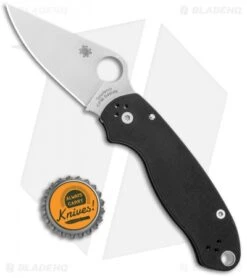 Spyderco Para 3 Compression Lock Knife Black G-10 (3" Stonewash) C223GP -Spyderco Sales Spyderco Para 3 Compression Lock Black G 10 SW C223GP BHQ 50648 jr bottlecap