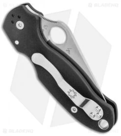 Spyderco Para 3 Compression Lock Knife Black G-10 (3" Stonewash) C223GP -Spyderco Sales Spyderco Para 3 Compression Lock Black G 10 SW C223GP BHQ 50648 jr side