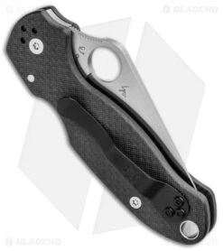 Spyderco Para 3 Compression Lock Knife Carbon Fiber (3" Satin Serr 52100) -Spyderco Sales Spyderco Para 3 Compression Lock CF Satin Serr C223CF52100PS BHQ 87874 jr side