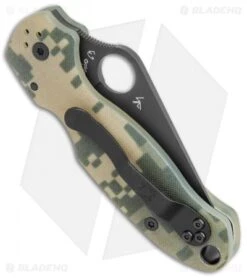 Spyderco Para 3 Compression Lock Knife Digi Camo G-10 (3" Black) C223GPCMOBK -Spyderco Sales Spyderco Para 3 Compression Lock Digi Camo G 10 Black C223GPCMOBK BHQ 67322 jr side