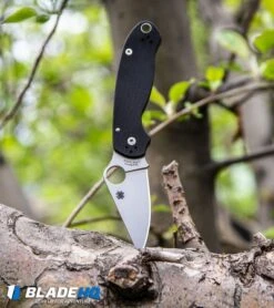 Spyderco Para 3 Compression Lock Knife Black G-10 (3" Stonewash) C223GP -Spyderco Sales Spyderco Para 3 Compression Lock Knife Black Satin C223GP Paramilitary 3 BHQ 50648 kp tree web