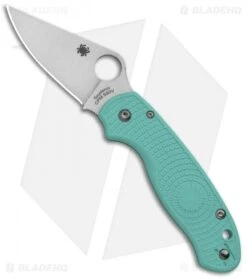 Spyderco Para 3 Lightweight Compression Lock Knife Teal FRN (3" Satin S90V)