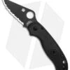 Spyderco Para 3 Lightweight Comp Lock Folding Knife Black LW (3" Black Serr) -Spyderco Sales Spyderco Para 3 Lightweight Comp Lock Black LW Black Serr C223SBBK BHQ 108336 jr