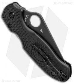 Spyderco Para 3 Lightweight Comp Lock Folding Knife Black LW (3" Black Serr) -Spyderco Sales Spyderco Para 3 Lightweight Comp Lock Black LW Black Serr C223SBBK BHQ 108336 jr side