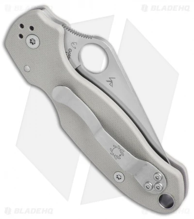 Spyderco Para 3 Sprint Run Knife Gray G-10 (3" Satin Cru-Wear) C223GPGYCW 4 Spyderco Para 3 Sprint Run Knife Gray G-10 (3" Satin Cru-Wear) C223GPGYCW - Image 2
