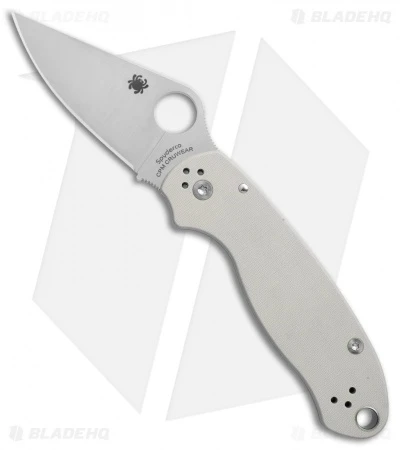 Spyderco Para 3 Sprint Run Knife Gray G-10 (3" Satin Cru-Wear) C223GPGYCW 3 Spyderco Para 3 Sprint Run Knife Gray G-10 (3" Satin Cru-Wear) C223GPGYCW