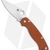 Spyderco Para Military 2 Sprint Run Knife Burnt Orange G-10 (3.44" Satin Rex 45) -Spyderco Sales Spyderco Para Military 2 Sprint Run Burnt Orange G10 Satin Rex 45 BHQ 85481 er
